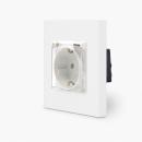 One Steckdose mit Deckel Wei� LUXUS-TIME 