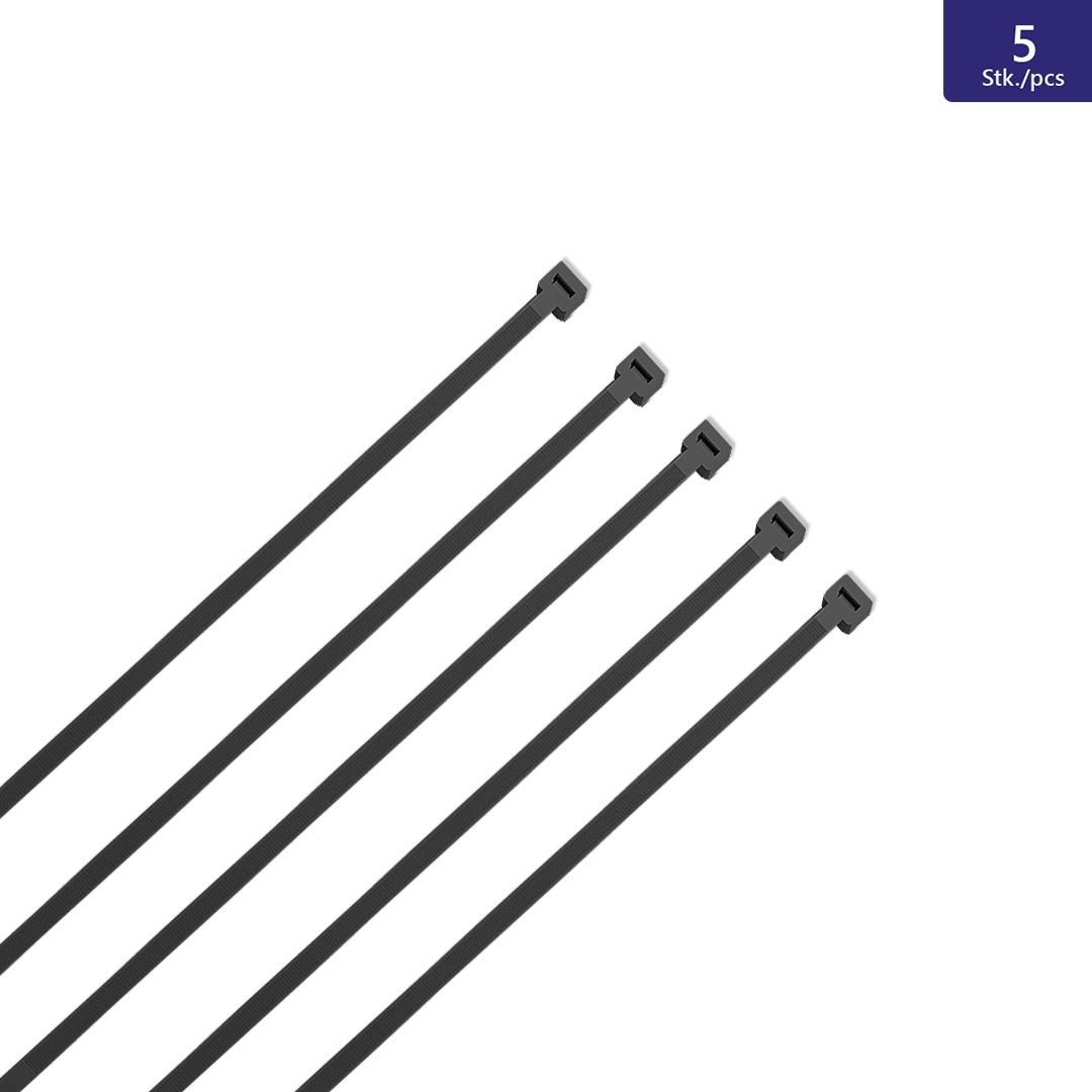 5 Stück Kabelbinder Schwarz, UV beständig Größe: 9X760mm
