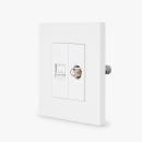 One Netzwerk CAT6 + SAT Modul Wei� LUXUS-TIME 