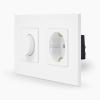 One Drehdimmer + Steckdose Wei� LUXUS-TIME