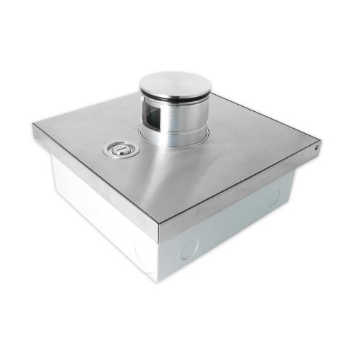 Edelstahl Bodentank mit verschlie�barem Klappdeckel, mit Tubus LX-FM-270V