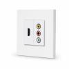 One Audio + Multimedia-Wandanschluss (HD-kompatibel) Wei� LUXUS-TIME 