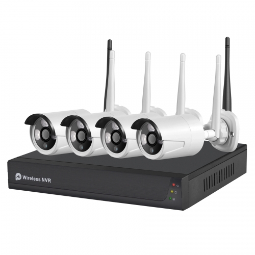 WLAN berwachungsanlage mit 4 berwachungskameras inkl. Festplatte 