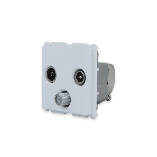 TV/SAT/FM RADIO Durchgang Dose Wei Luxus-Time