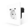 Kunststoff Steckdose + USB Typ A/C 20W Wei� LUXUS-TIME 