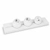 Steckdosenschiene + 2 Steckdosen + 1 USB-A/C 40cm AP Wei�