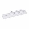 Steckdosenschiene Beleuchtet mit USB A+C + 3x Steckdose 50cm AP WEISS