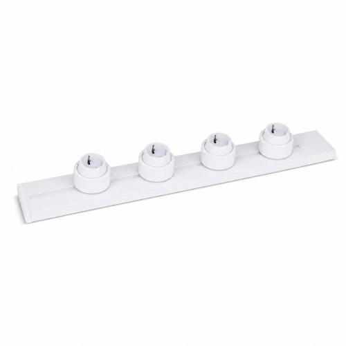 Steckdosenschiene mit vier Steckdosen 60cm AP Wei�