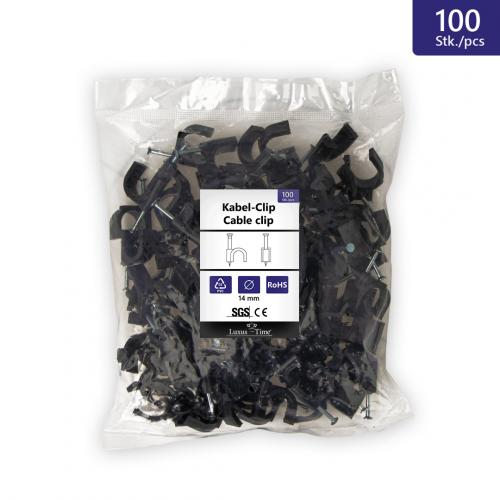 100 Stck Nagelschelle bis  14mm Schwarz