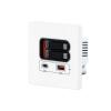 20W Schnelllade Steckdose mit 2x USB & Teleskop-Ladeleitung Wei