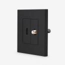 Kunststoff SAT + HDMI Modul Schwarz LUXUS-TIME 