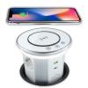 Versenkbare Tischsteckdose mit WLAN, USB, Induktions-Ladestation und Beleuchtung
