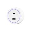 USB A+C Modul 10W f�r Steckdosenschienensystem Beleuchtet Power Track Wei�