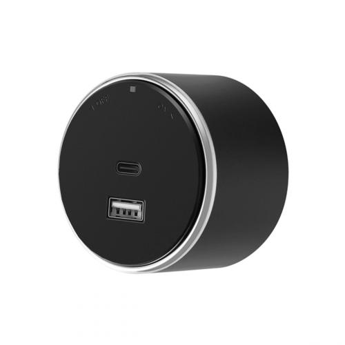 USB A+C Modul 20W fr Steckdosenschienensystem Power Track Schwarz
