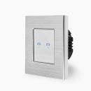 Alu 2-facher Dimmer Touch Wei LXBG1/K-702D-11 KRONE 