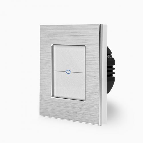 Alu 1-facher Wechseldimmer Touch Silber/Wei LXBA1/701SD-11 LUXUS-TIME