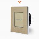 Alu 2-facher WLAN Lichtschalter Touch Gold LUXUS-TIME