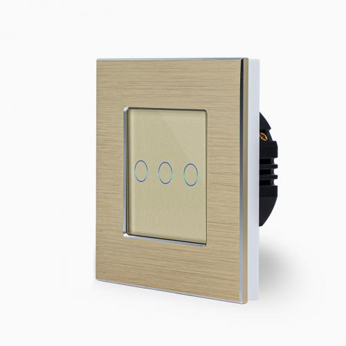Alu 1-facher Dimmer Touch Gold LXBA1/P-701D-13 POINT 