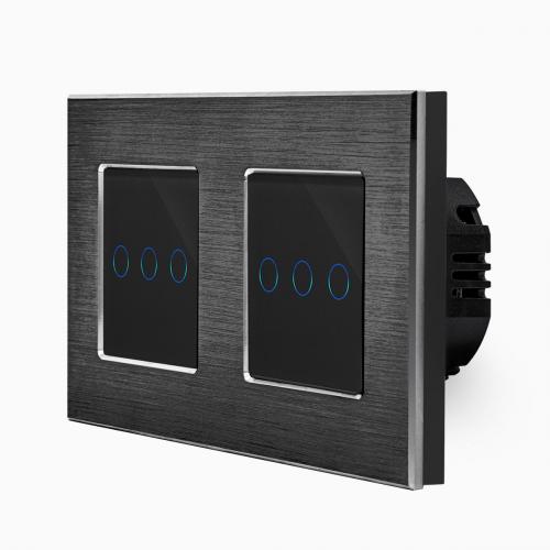 Alu 2 Dimmer Touch Schwarz LXBA2/P-701D-701D-12 POINT 