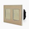 Alu 1-facher + 2-facher Dimmer Touch Gold LXBA2/P-701D-702D-13 POINT  