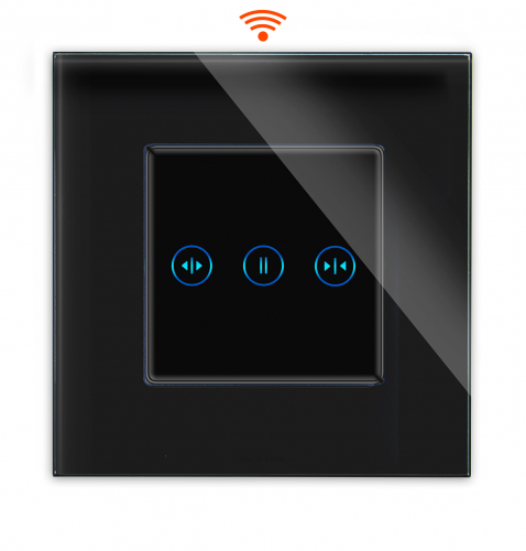 POINT WiFi Rolladenschalter WLAN Glasrahmen + Modul schwarz LXBG1-12-P-PWMR-12
