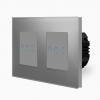 Glas 2 1-fache Dimmer Touch Grau LXBG2/2xP-701D-15 POINT 