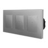 Glas 3 1-fache Lichtschalter Touch Grau LXBG2/3xP-701-15 POINT 