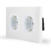 One 2-fache Steckdose Wei� ONE-Serie LXBK2-11-71-11 LUXUS-TIME 