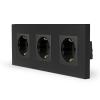 One 3-fache Steckdose Schwarz ONE-Serie LXBK3-12-71-12 LUXUS-TIME 
