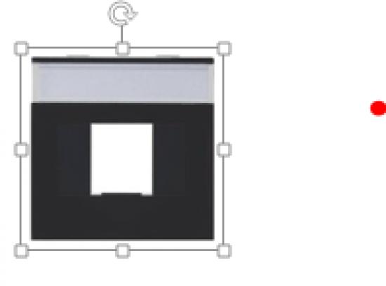 Modulaufnahme, 1-fach (mittig) Schwarz MAG2-10-RUS-MB-SG-L