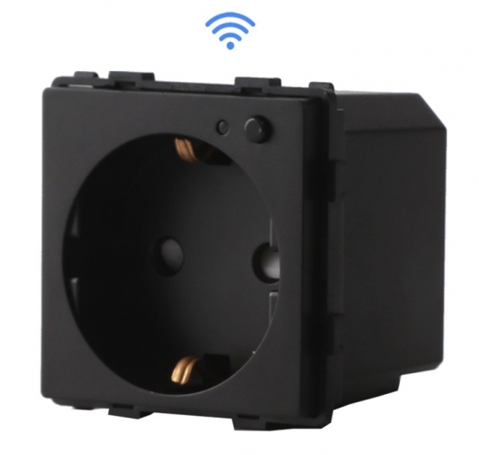 LUX WiFi Smart Steckdose Modul PWMS-12 Schwarz Smarthome Alexa