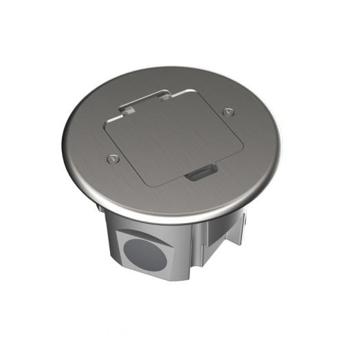 Bodensteckdose Wandsteckdose f�r 1 Modul - IP44 Silber