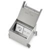 Edelstahl Bodensteckdose h�henverstellbar + Steckdose + 1x LAN + 1x Netzwerk