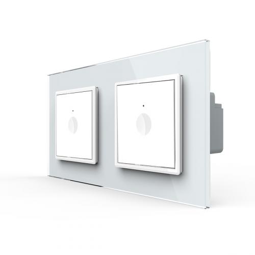 2 1-fache Lichtschalter Wei� VL-2xK210-11 LIVOLO Notch