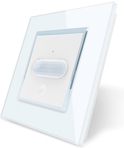 LIVOLO Bewegungsmelder Sensorschalter Touch Glasrahmen VL-C7-01RG-11 Weiß