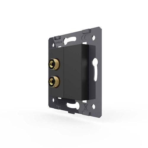 1-faches Lautsprecher Anschluss Modul schwarz LIVOLO 