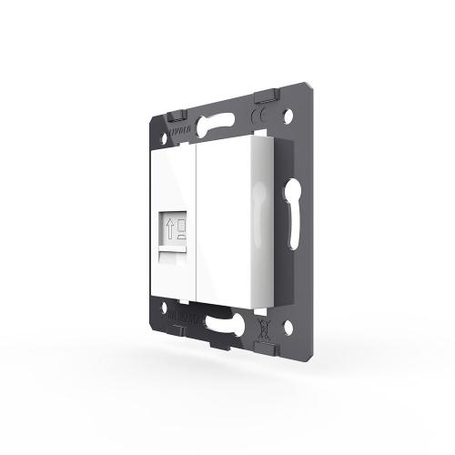 1-faches RJ45 Netzwerk-Modul CAT6A VL-C7-1CAT6A-11 Wei� LIVOLO