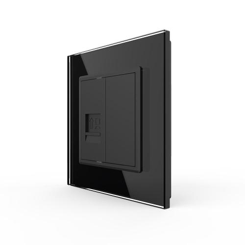 1-fache Netzwerkdose CAT6A VL-C7-1CAT6A-12-A Schwarz LIVOLO 