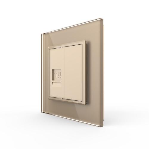 1-fache Netzwerkdose CAT6A  VL-C7-1CAT6A/SR-13 Gold LIVOLO 