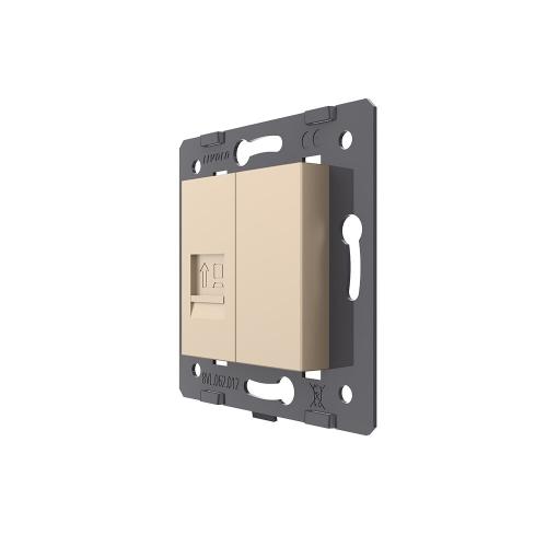 1-fache Netzwerk CAT6A Modul VL-C7-1CAT6A-13 Gold LIVOLO