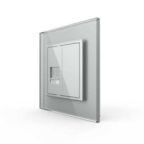 1-fache Netzwerkdose CAT6A VL-C7-1CAT6A/SR-15 Grau LIVOLO 