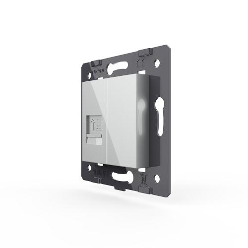 1-faches Netzwerk CAT6A Modul VL-C7-1CAT6A-15 Grau LIVOLO 