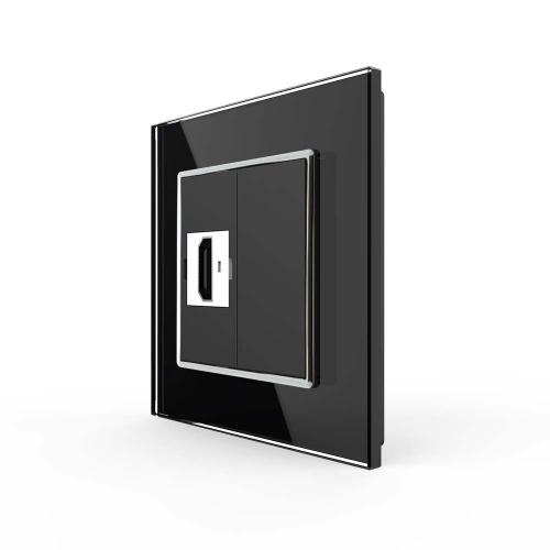 Multimedia-Wandanschluss (HD-kompatibel) Schwarz LIVOLO 