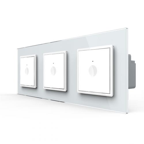 3 1-fache Lichtschalter Wei� VL-3xK210-11 LIVOLO Notch
