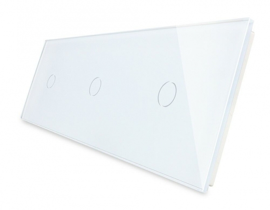 Livolo Glasblende für drei Touch-Schalter in weiß