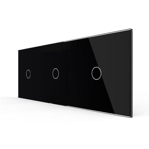 3-fache Blende 3 Touch-Schalter Schwarz LIVOLO