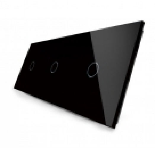 Livolo Glasblende für drei Touch-Schalter in schwarz