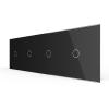 4-fache Blende 4 Touch-Schalter Schwarz LIVOLO