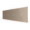 4-fache Blende 4 Touch-Schalter Gold LIVOLO