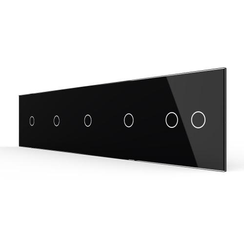 5-fache Blende 5 Touch-Schalter schwarz LIVOLO
